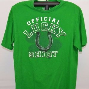 Official Luck Shirt T-shirt L Green cotton short s
